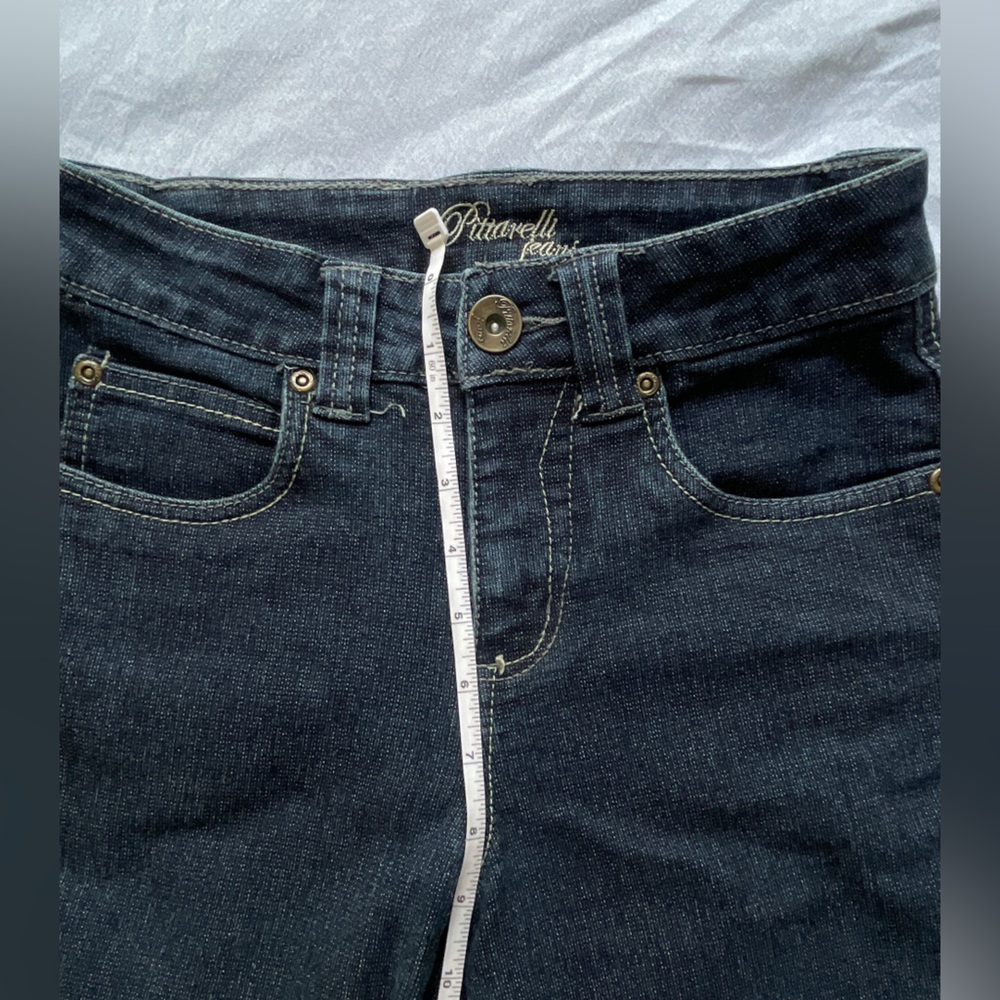 Vintage High Rise Flared Dark Wash Jeans - Picture 5 of 7